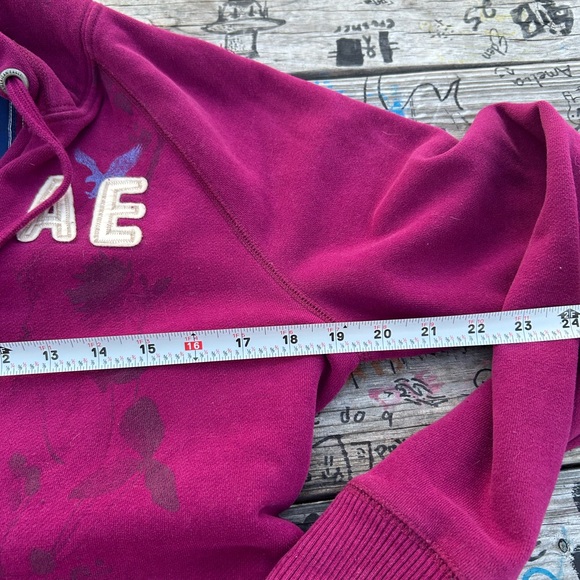 VTG Y2K American Eagle Magenta Zip-Up Hoodie Women’s Large - Picture 4 of 6